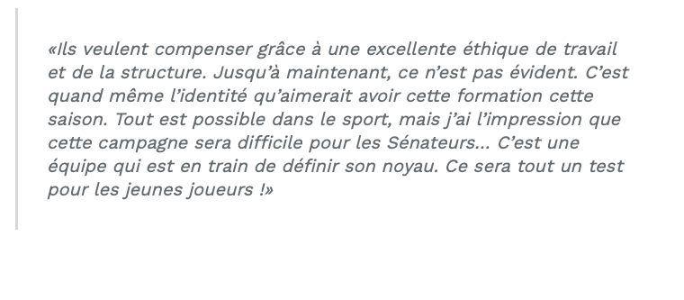 La saison va être LONGUE en SALE à Ottawa...