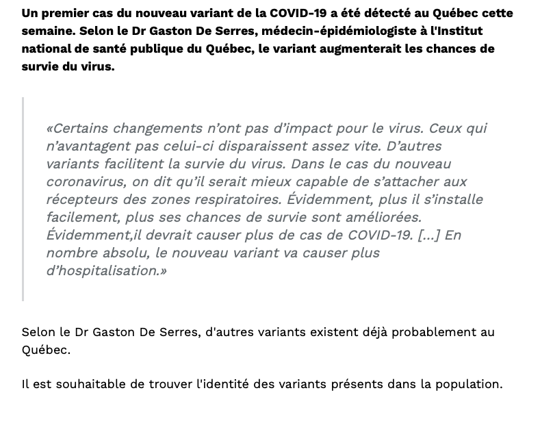 Le MUTANT de la COVID-19 FRAPPE!!!!!