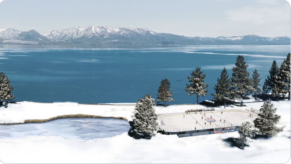 Les matchs au lac Tahoe, regardez le décor !!!