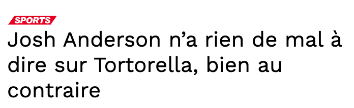 Les propos de Josh Anderson continuent de faire JASER...