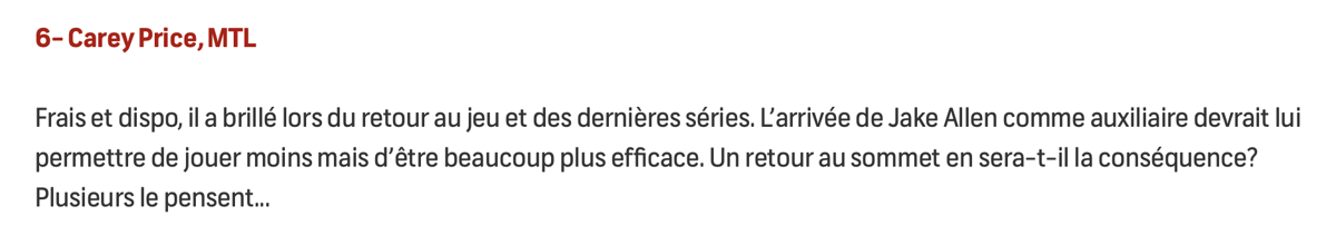 Même Marc Denis n'a plus de respect pour Carey Price...