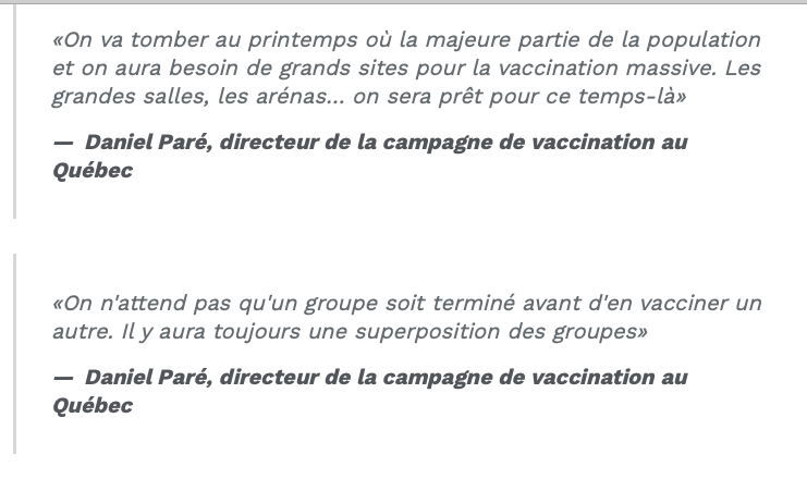 Tout le monde VACCINÉ en septembre 2021, le Centre Bell REMPLI en octobre prochain...