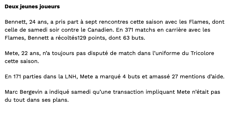 Victor Mete qui demande une transaction: Guillaume Latendresse réagit...