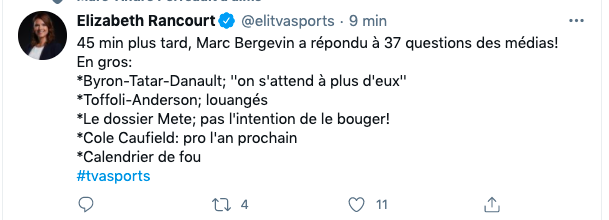 Après avoir mis Phil Danault dans sa petite poche arrière...Marc Bergevin...