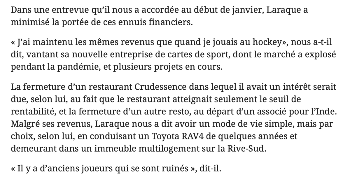 AYOYE...Georges Laraque impliqué dans plusieurs MAGOUILLES...