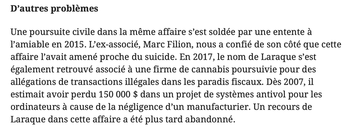 AYOYE...Georges Laraque impliqué dans plusieurs MAGOUILLES...