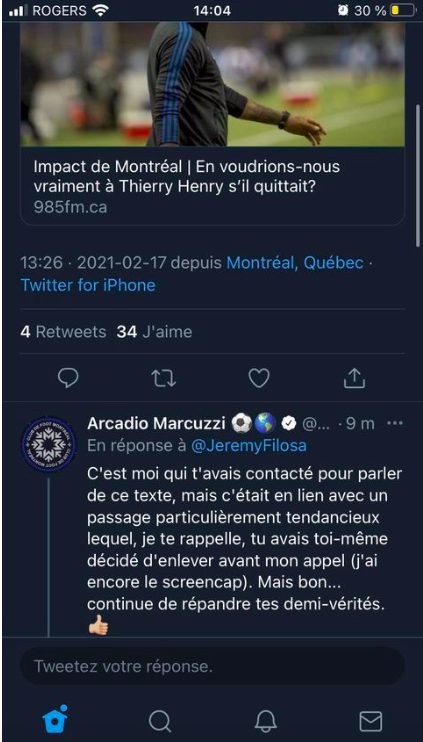 C'est la GUERRE entre Arcadio Marcuzzi et Jeremy Filosa..