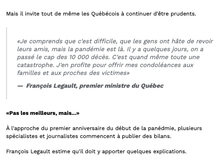 François Legault parle comme Marc Bergevin...