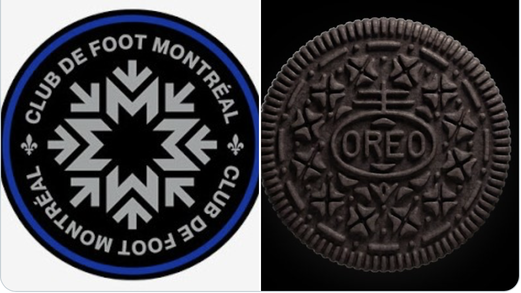 HAHAHA...Le logo du CF Montréal, un Oreo déguisé...