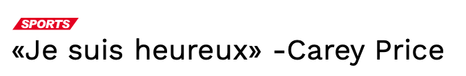 Les propos de Carey Price...continuent de susciter la colère...
