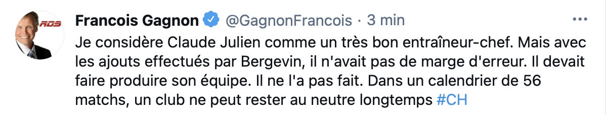 Marc Bergevin essaie de se sauver les fesses...