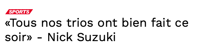 Nick Suzuki nous NIAISE??????