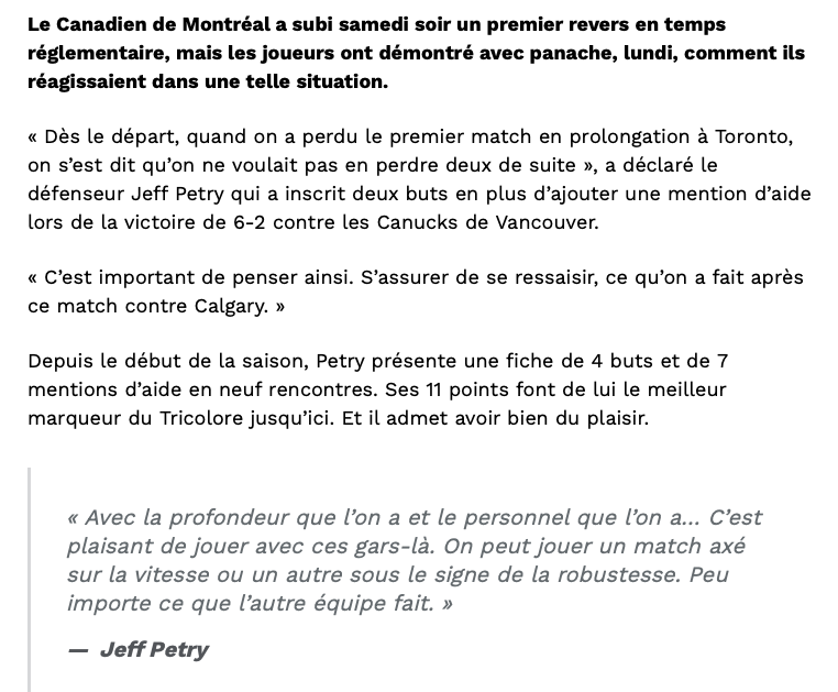 Phil Danault et la HONTE devant Jeff Petry...