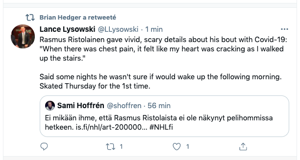 Rasmus Ristolainen a pensé MOURIR....