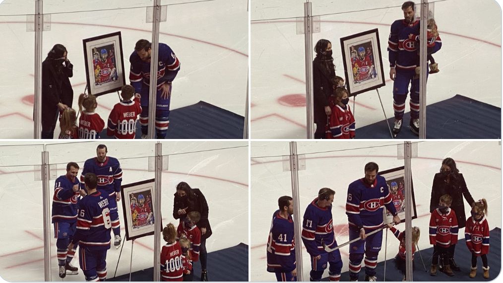 Shea Weber a droit à son bâton d'argent...