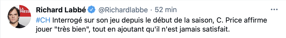 WOW...Carey Price s'aime BEN trop...