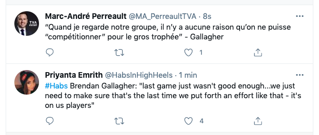 Brendan Gallagher croit à la Coupe Stanley!!!!