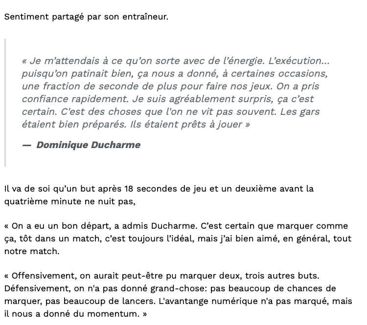 Claude Julien est tombe MALADE en regardant le match...