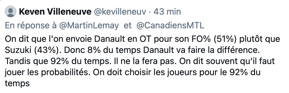 Danault va devoir partir, avant de devenir le Patrice Brisebois...