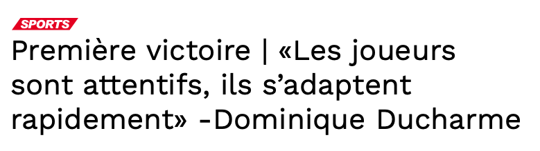 Dominique Ducharme ÉMOUSTILLÉ...ça sent la COUPE!!!!