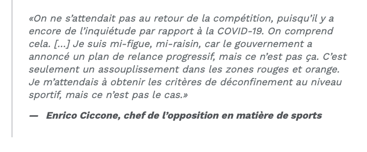 Enrico Ciccone toujours en train de CHIÂLER...