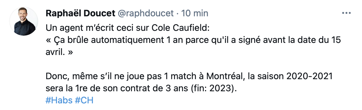 Est-ce que Bergevin va vraiment brûler une année à Caufield...