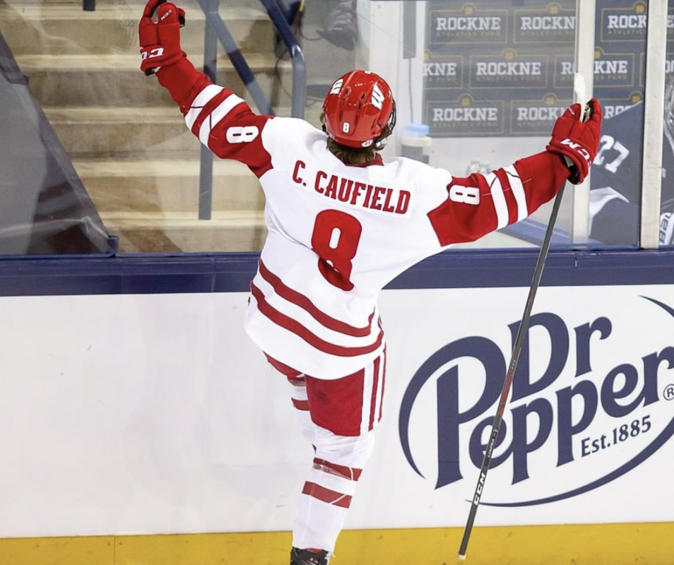 HAHA...Cole Caufield était prêt à sacrer le camp du Wisconsin...