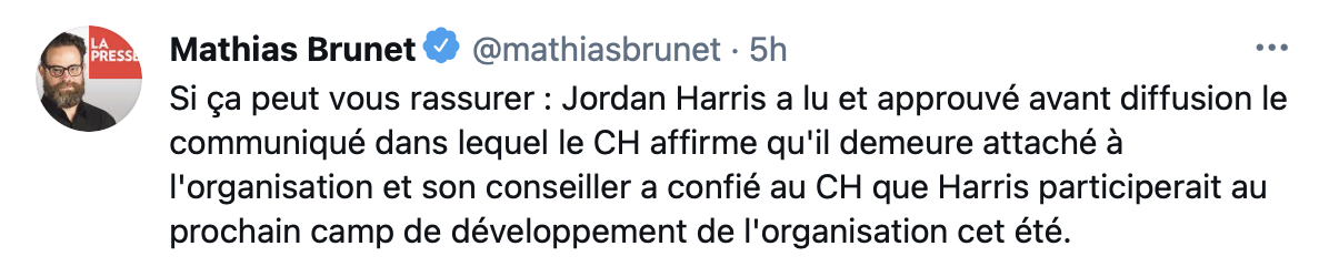 HAHA...Le Canadien fait croire n'importe quoi à Mathias Brunet...