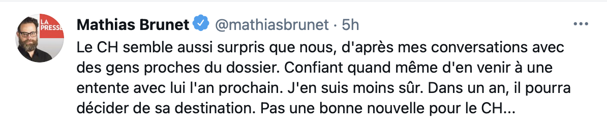 HAHA...Le Canadien fait croire n'importe quoi à Mathias Brunet...