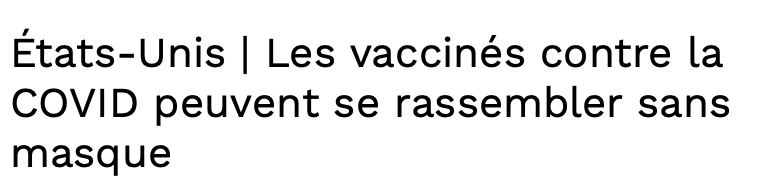 Les gens VACCINÉS pourront se rencontrer?