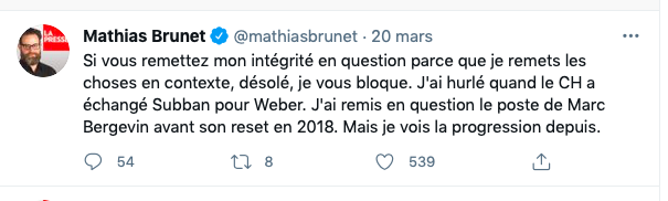 L'intégrité de Mathias Brunet REMIS en QUESTION...