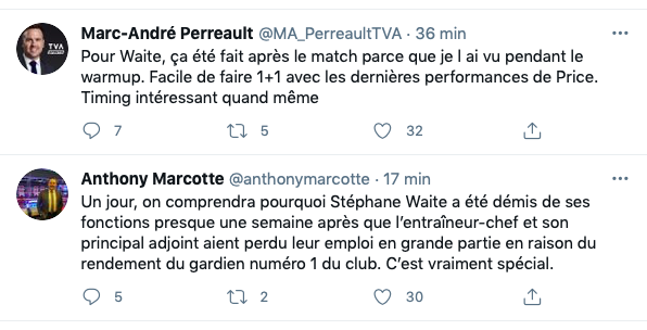 Marc Bergevin a-t-il manqué de RESPECT envers FEFANE Waite?