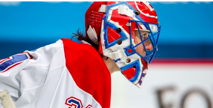 Martin Biron LA PASSOIRE qui regarde Carey Price de haut!!!