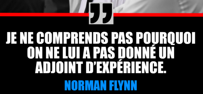 Norman Flynn derrière le banc du CH!!!!