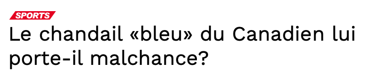 Patrick Lagacé veut brûler le chandail BLEU du CH...