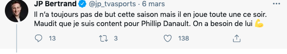 Phil Danault et les FEFANS de TVA Sports...