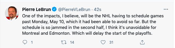 Selon Pierre LeBrun...OUCH...