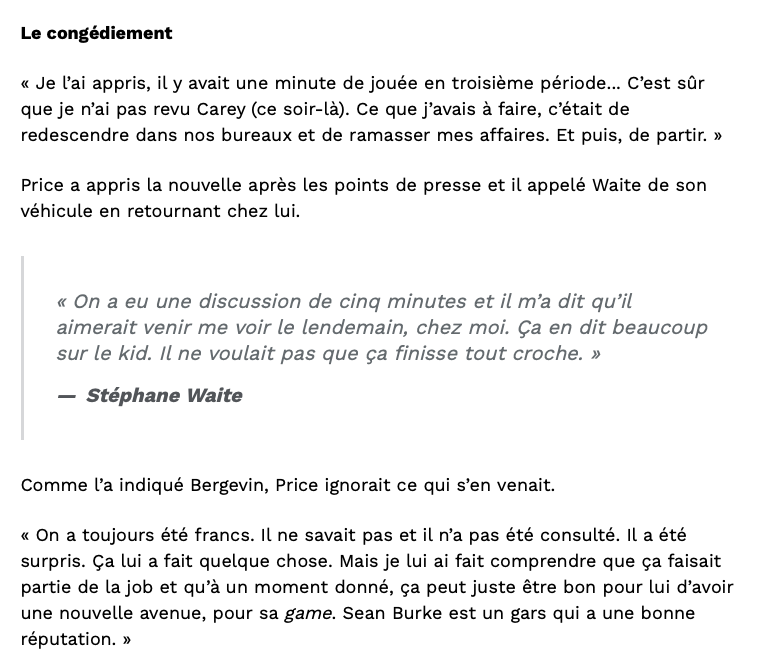 Stéphane Waite traite Marc Bergevin de MONSTRE...