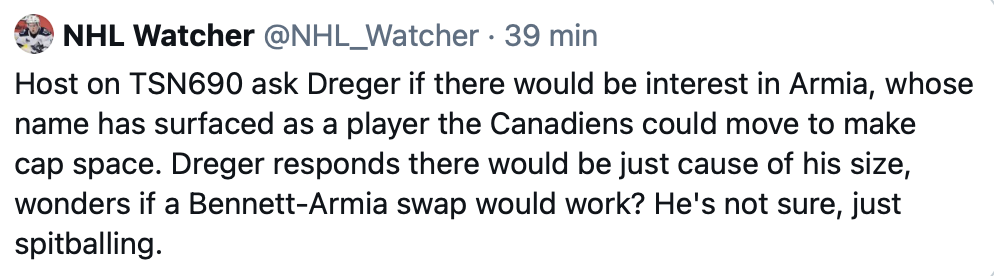 WOW...Joel Armia à Calgary ?