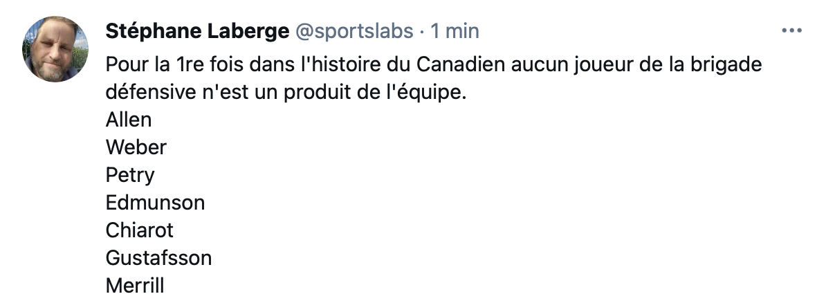 C'était la première fois de l'histoire hier...