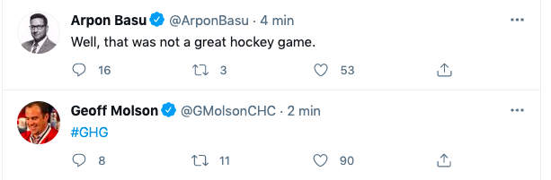 Geoff Molson commet une GROSSE BOURDE sur TWITTER...