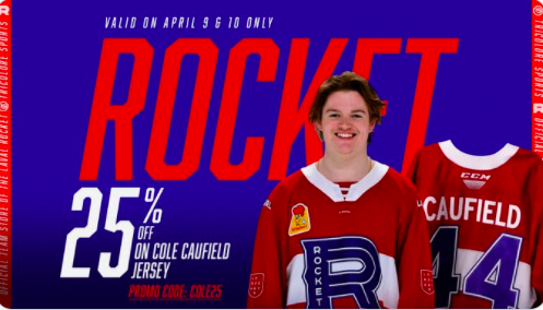 HAHA!! 25% de RÉDUCTION!!! Sur les chandails de Cole Caufield!!!