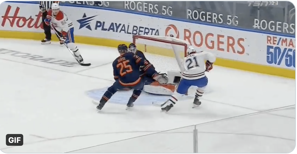 HAHA...Même les joueurs des Oilers oublient Eric Staal...