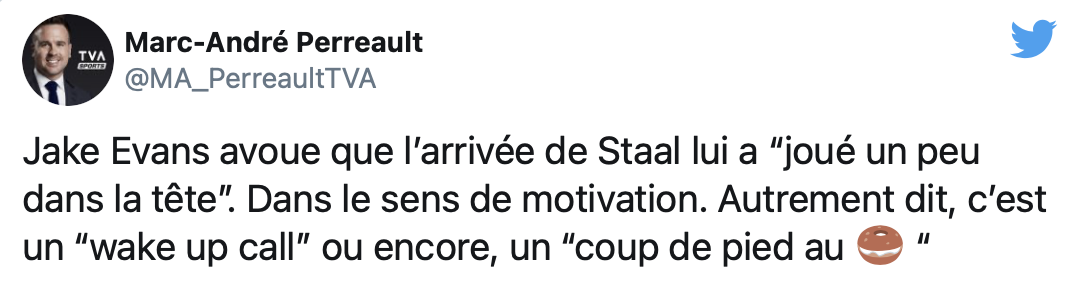 Jake Evans s'est réveillé trop tard...