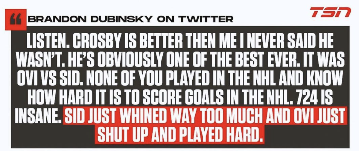 OUCH...Brandon Dubinsky déteste vraiment Crosby...