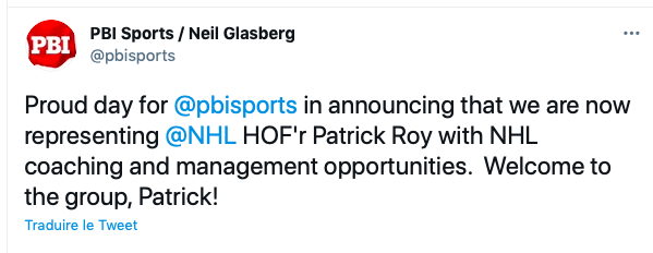 Patrick Roy change d'AGENCE!!!!! Les rumeurs EXPLOSENT!!!