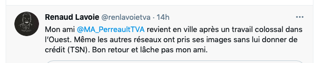 Renaud Lavoie ATTAQUE TSN...