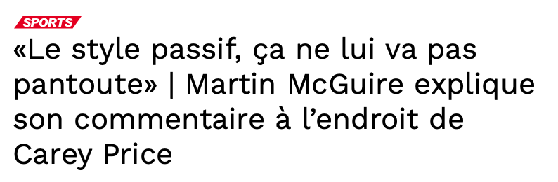 Sean Burke a demandé à Carey Price d'être un LÉGUME...