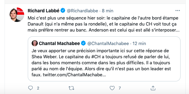 Shea Weber n'a pas protégé Phil Danault....