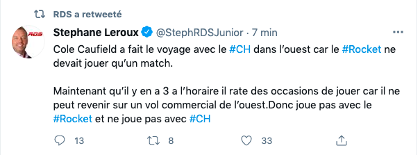 Stéphane Leroux HUMILIE Marc Bergevin!!!!!